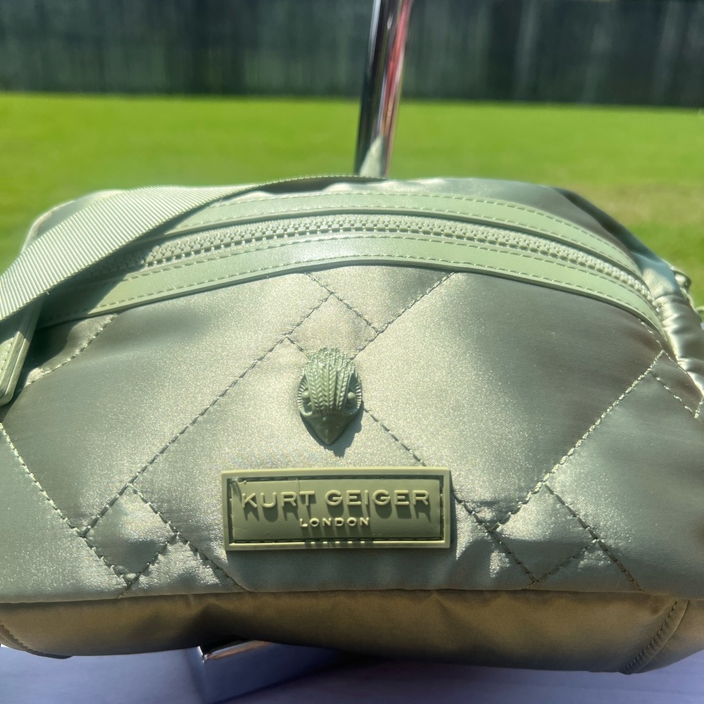 Kurt Geiger Green Quilted Crossbody Bag - Picture 2 of 9